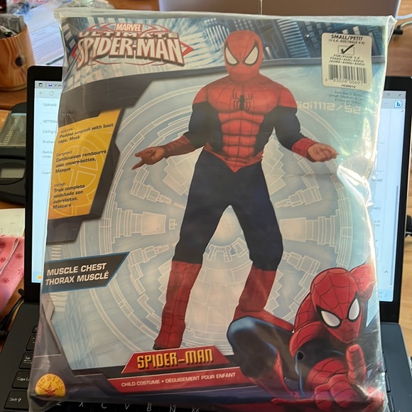 Marvel Ultimate Spider-Man Muscle Chest Costume Child Small 4-6 NWT Rubie's - Picture 1 of 4